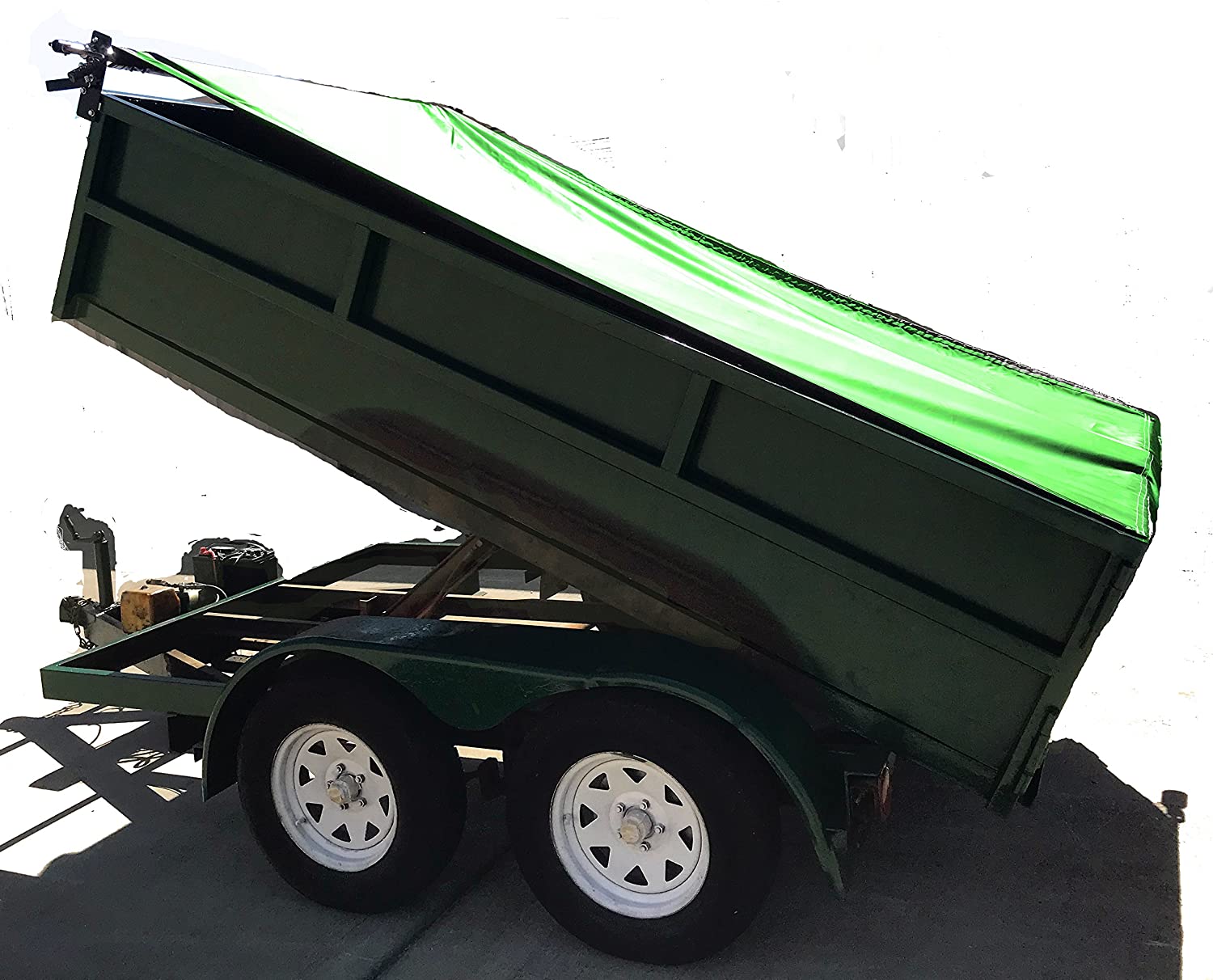 A Tarp Roller kit for Dump Beds, Trailers, or truck beds, helps prevent cargo from being blown away.