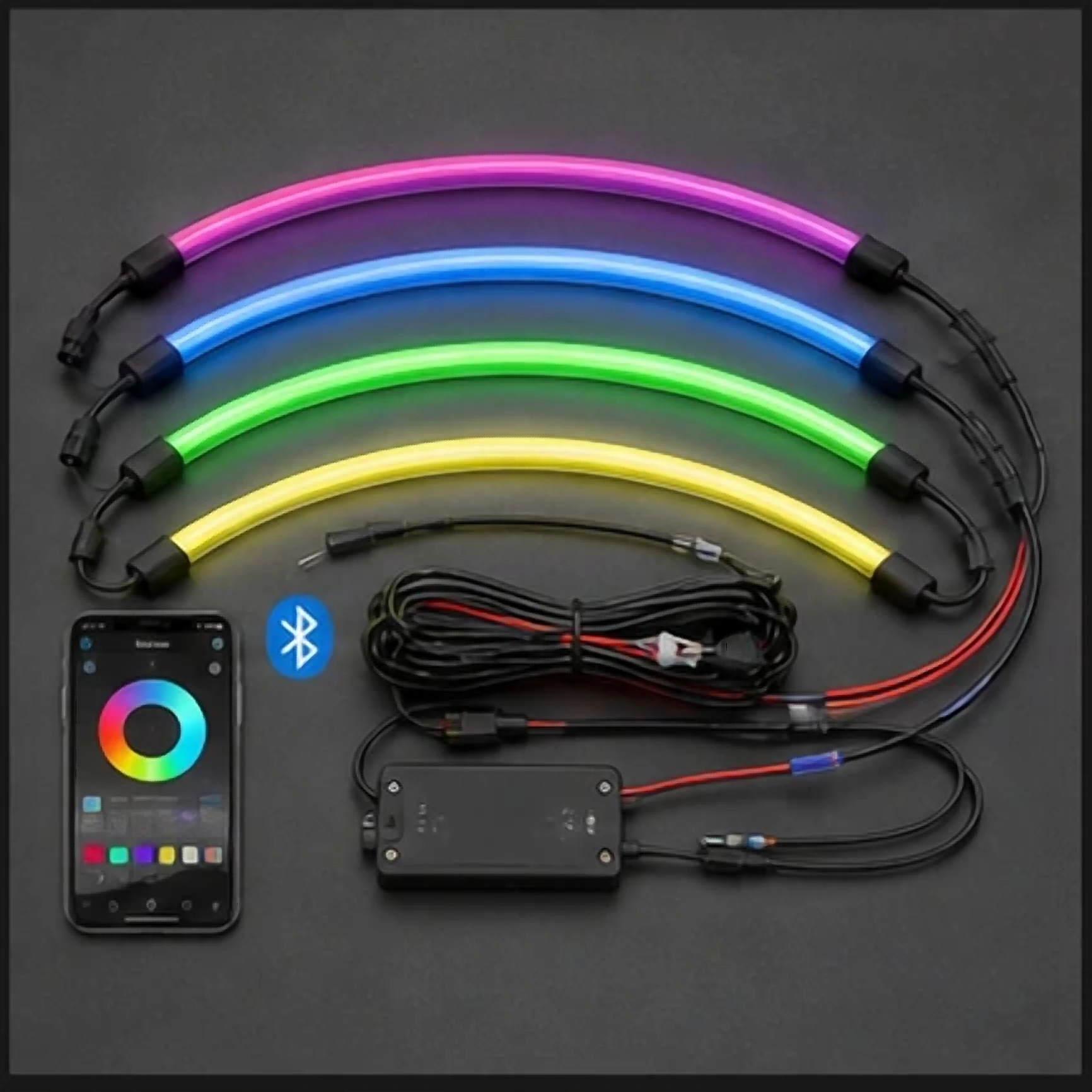 Bluetooth-Controlled Neon LED Wheel-Well Lights product reference