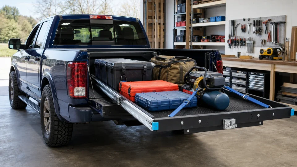 Bedslide 1500 Contractor 78 x 48 Sliding Truck-Bed Organizer