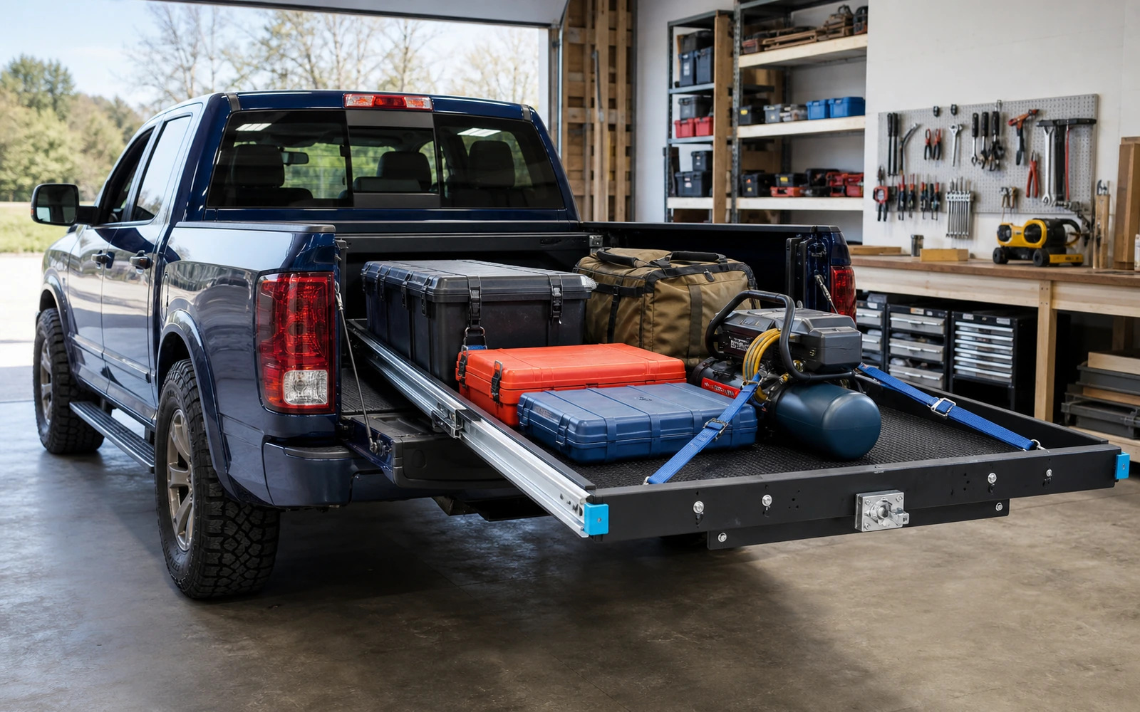 Bedslide 1500 Contractor 78 x 48 Sliding Truck-Bed Organizer