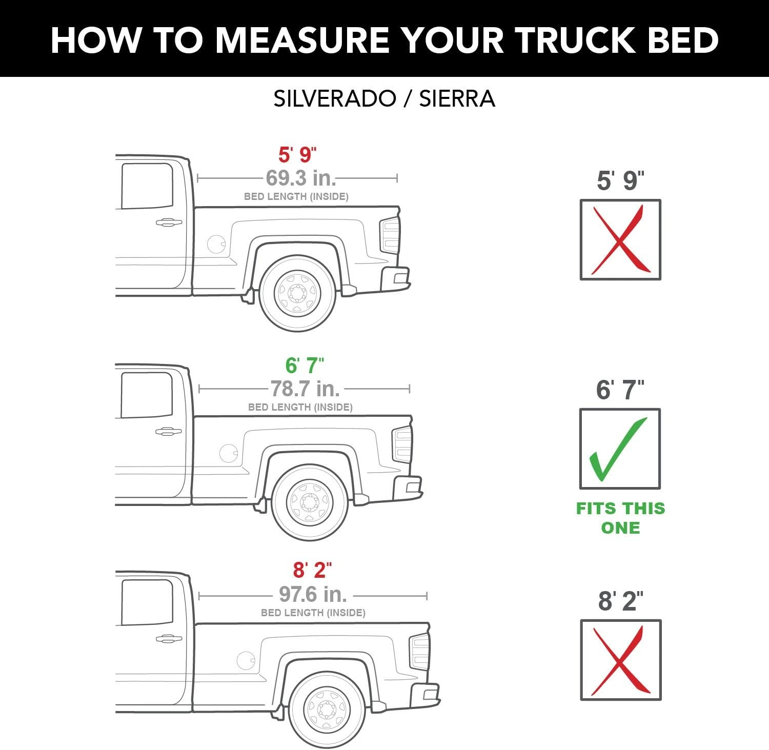 BAKFlip F1 772101 for Silverado and Sierra 6 ft 6 in Bed: installed-use view