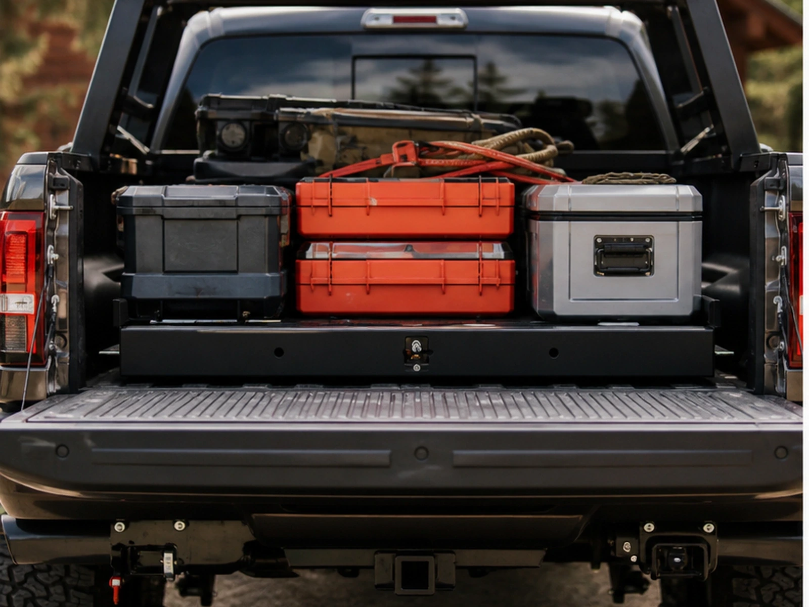 CargoGlide CG1200 Sliding Truck-Bed Tray Review: installed-use view
